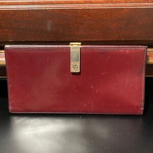 Vintage Anne Klein by St. Thomas Burgundy Leather wallet